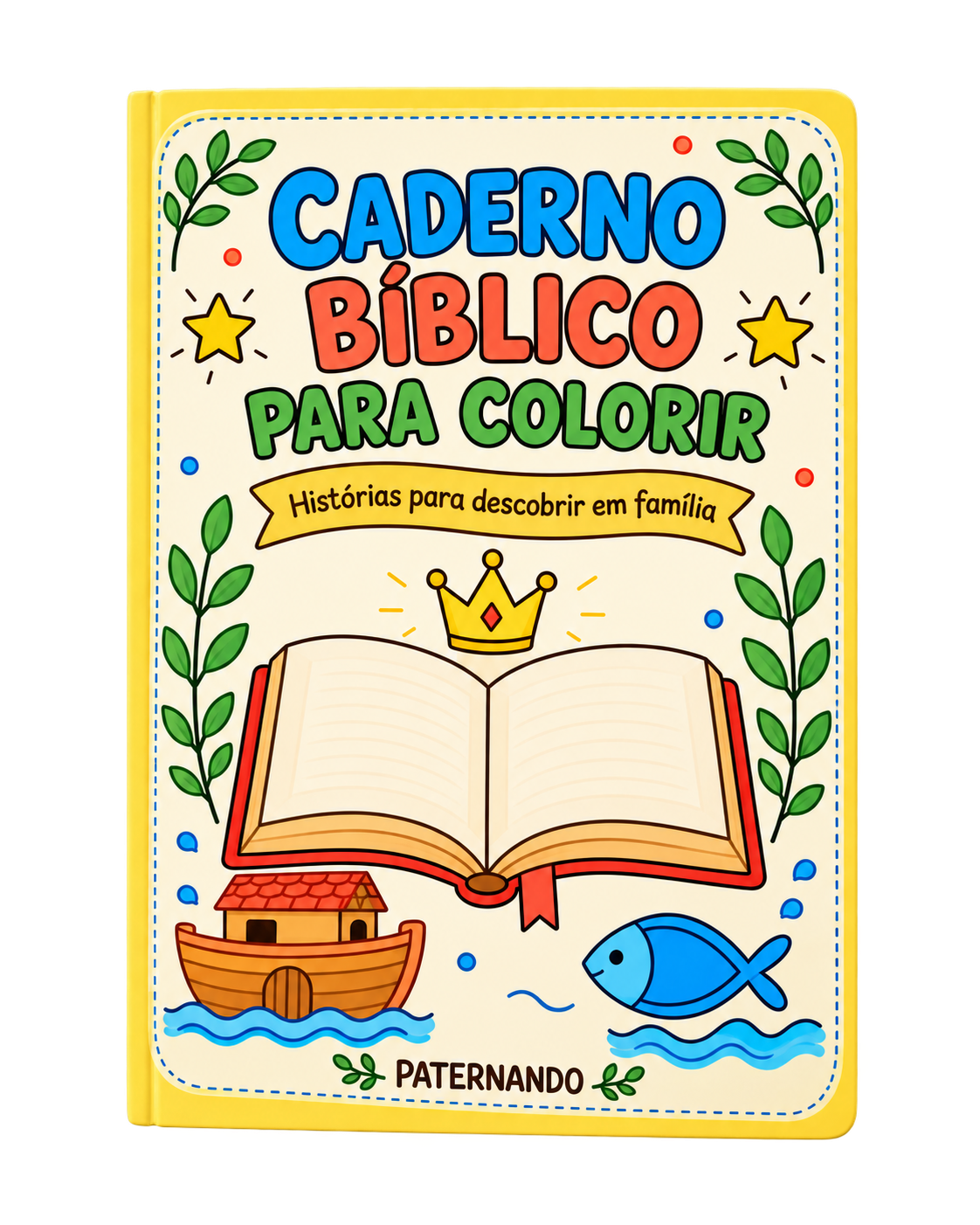 Mockup do Caderno Bíblico para Colorir